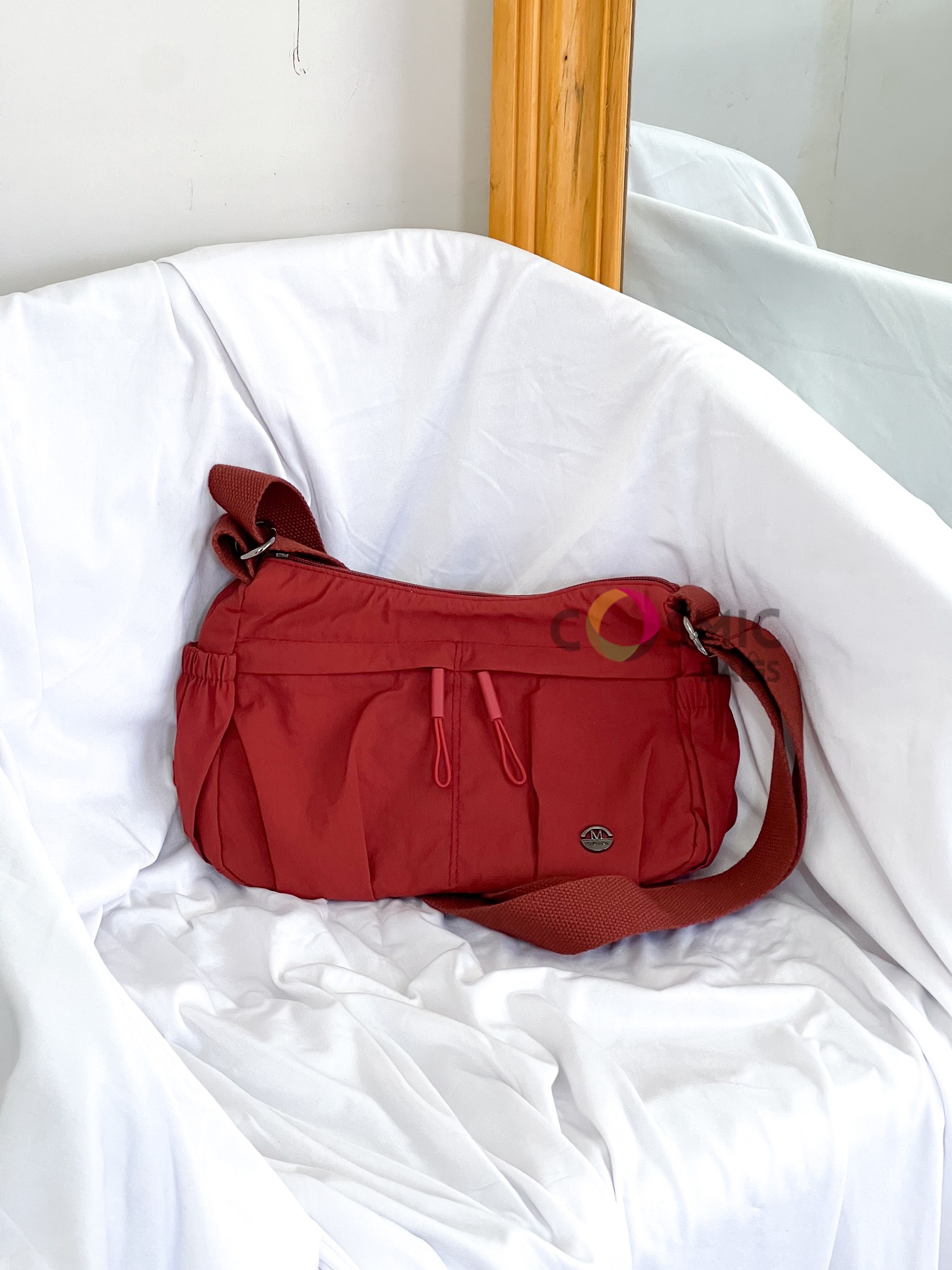 waterproof brick red Waterproof Crossbody- Brick Red - Image 1