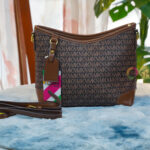 MK semi handbag Chocolate